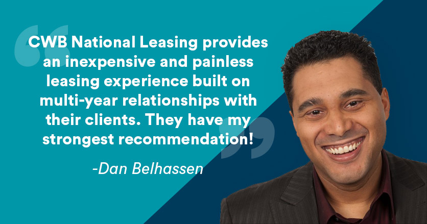 CWB National Leasing provides an inexpensive and painless leasing experience built on multi-year relationships with their clients. They have my strongest recommendation!
