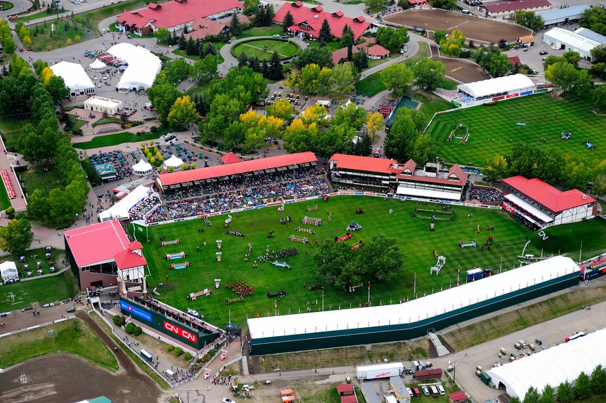 Aerial view of Spruce Meadows