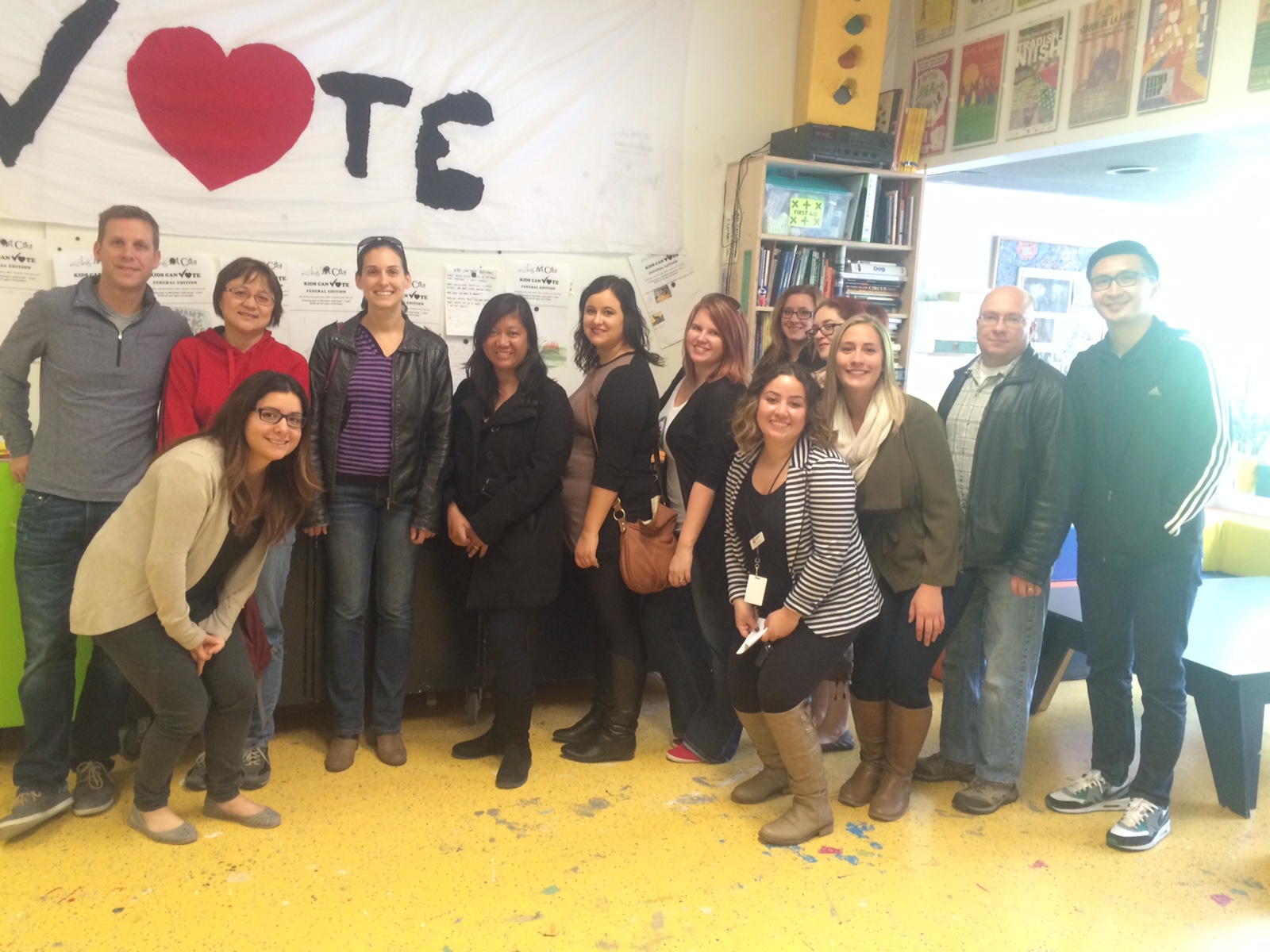 CWB National Leasing employees touring a United Way-supported agency