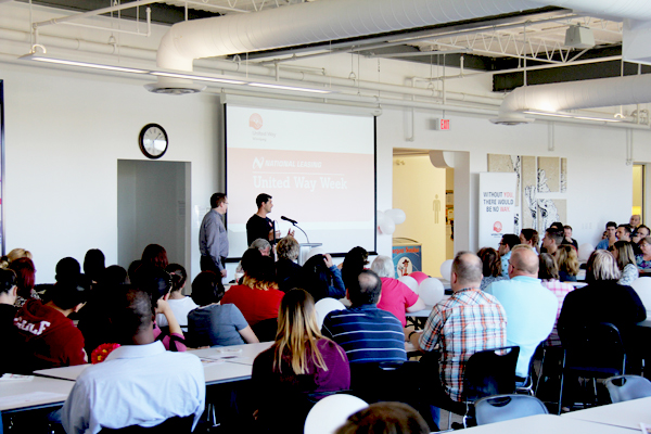 CWB National Leasing's 2015 United Way Campaign Chairs, Brent Cantafio and Peter Boileau, kick off the 2015 campaign