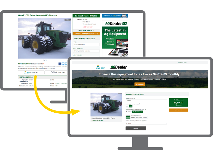 From in-the-field to online, CWB National Leasing helps farmers secure equipment. 