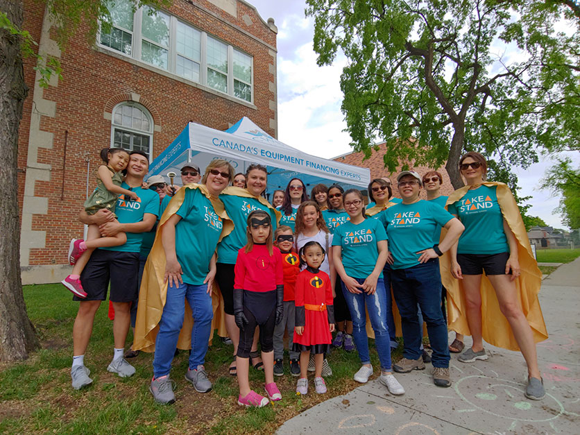 Group photo of CWB National Leasing volunteers