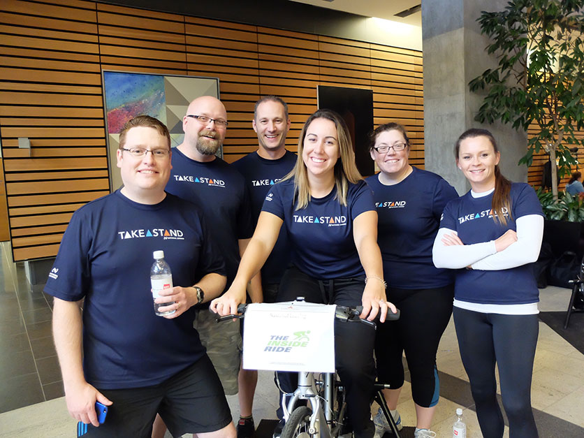 L'équipe de CWB National Leasing à Inside Ride 2016 à Winnipeg