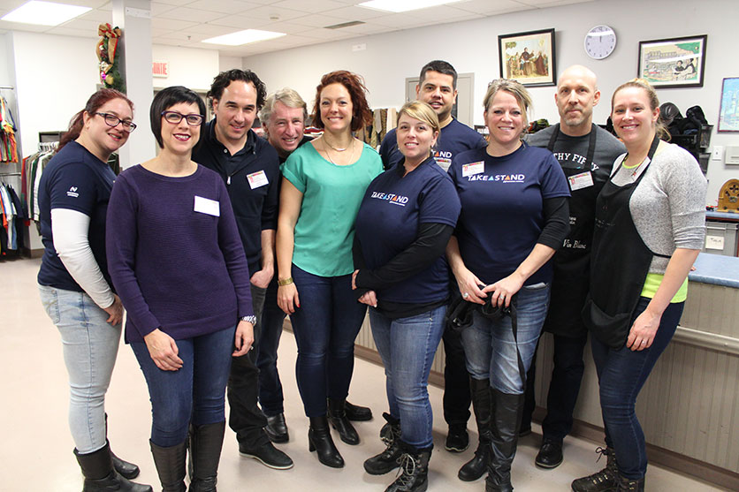 CWB National Leasing’s Quebec team serves meals to Montreal’s homeless in December 2016