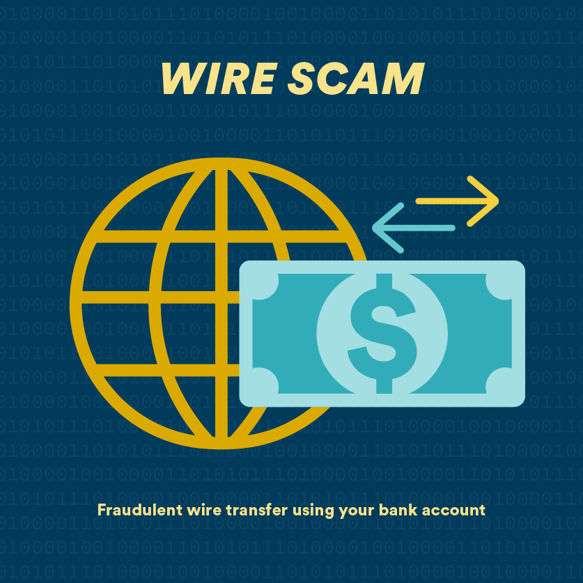 Wire scam: Fraudulent wire transfers using your bank account 