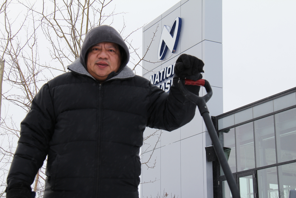 Michael outside CWB National Leasing head office