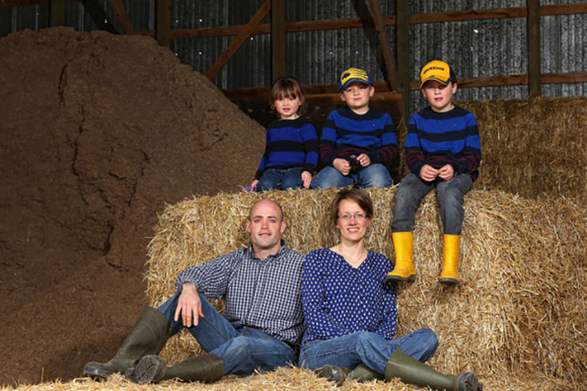 Jolene MacEachern and her family on their farm