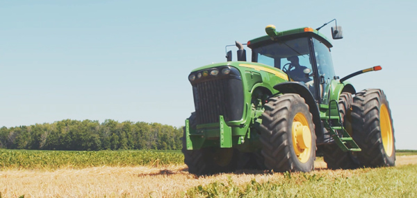 Dave driving his tractor