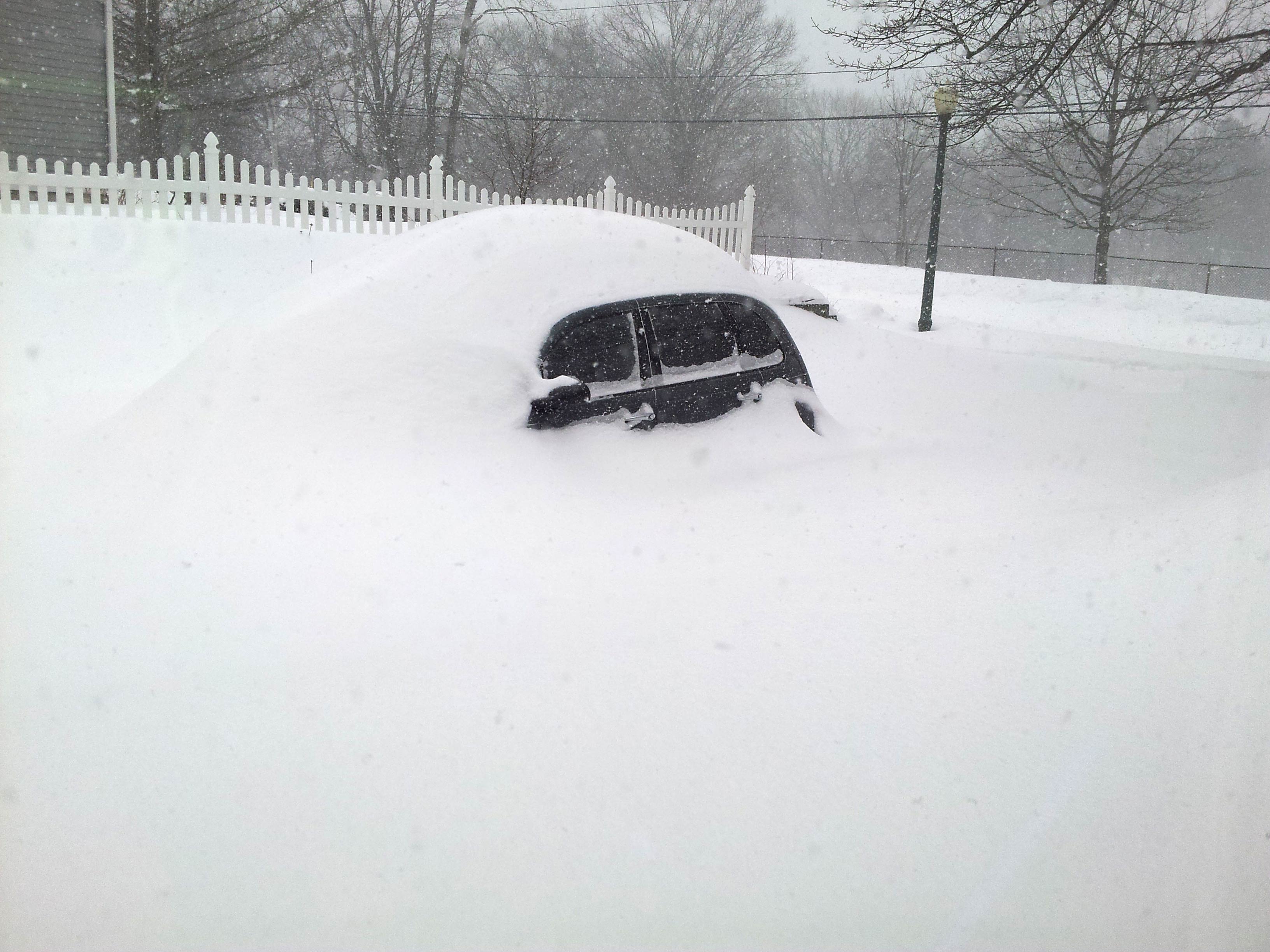 Snowed-in car