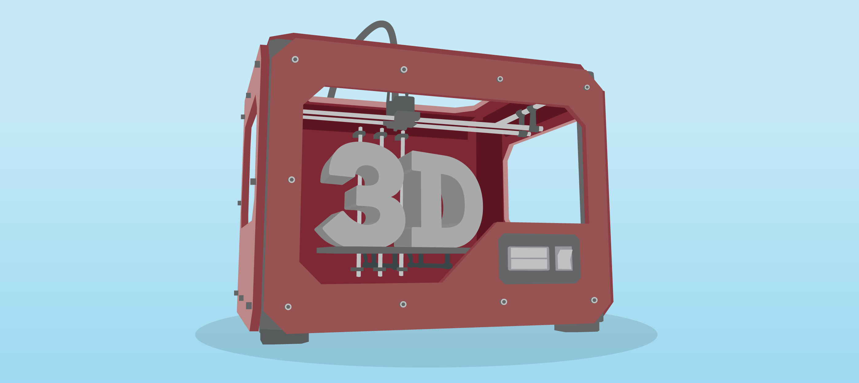 A 3D printer printing a 3D object