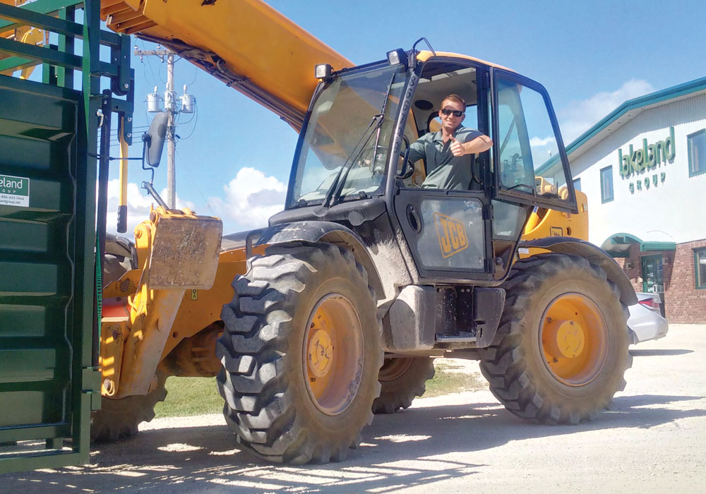 A photo of a Lakeland employee transportation Lakeland equipment