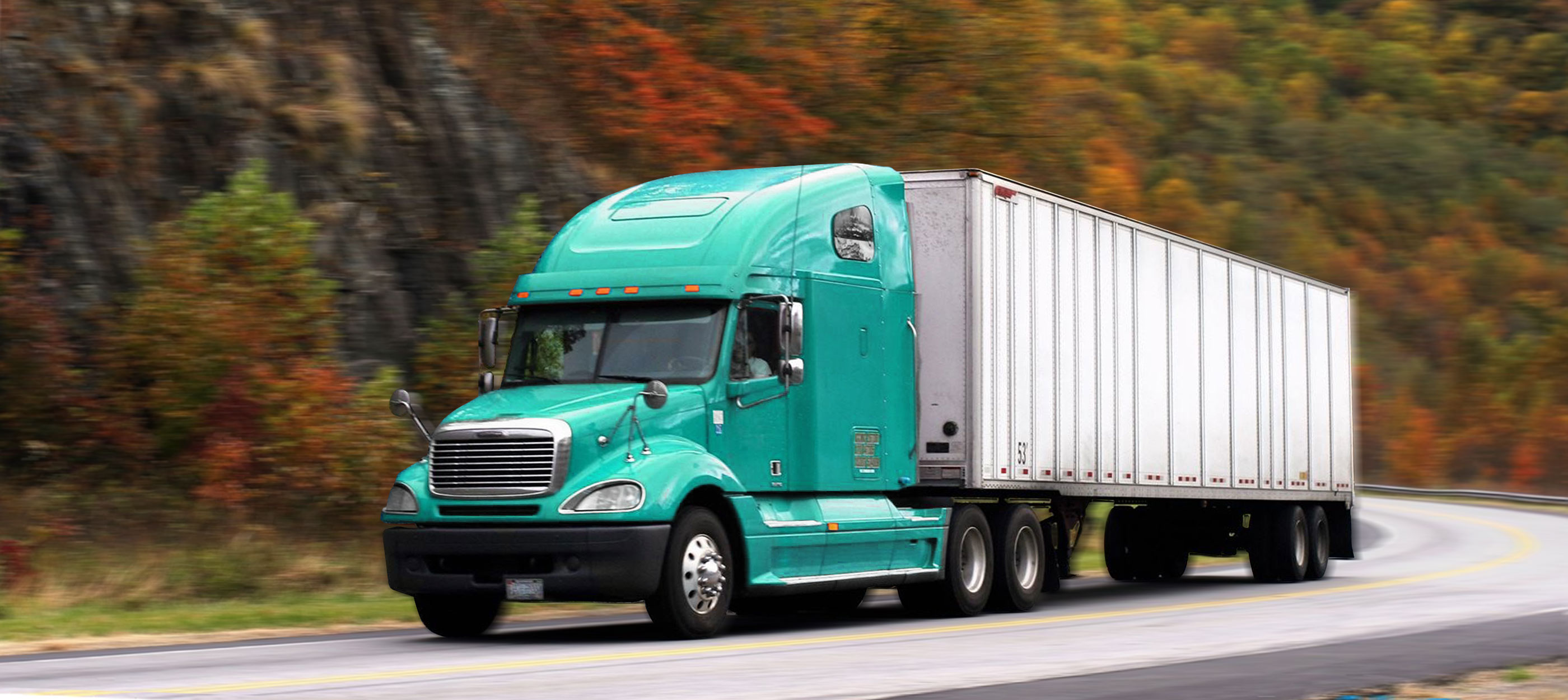 A long-haul truck financed by CWB National Leasing