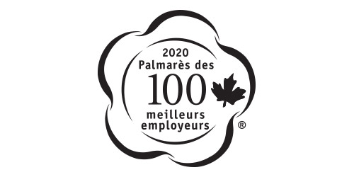Lauréat au palmarès 2020 des 100 Meilleurs employeurs au Canada